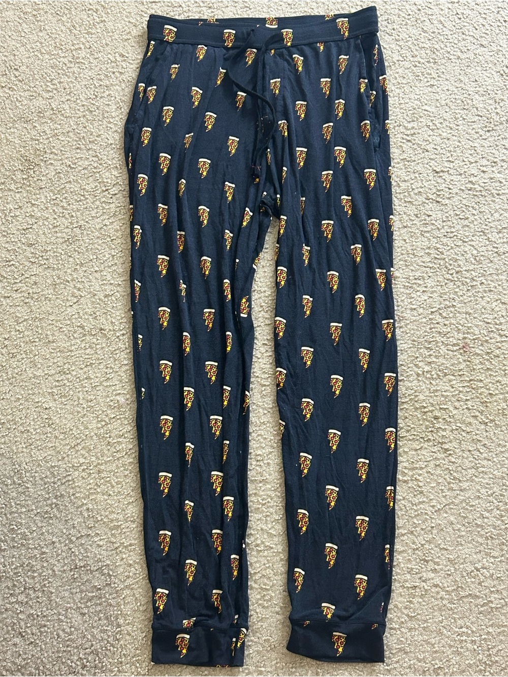 Saxx Mens Medium Snooze Pant Pizza Modal Stretch Pajama Lounge Pants